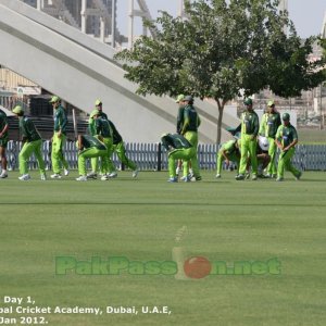 Team doing drills