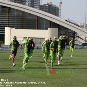 Team doing drills