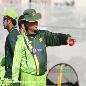 Mohsin Khan directing the practice session