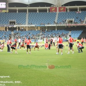 England team warming up