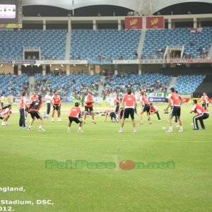 England team warming up