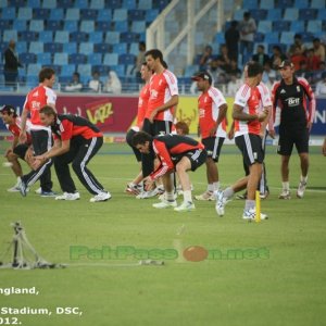 England team warming up