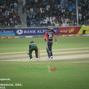 Kevin Pietersen about to take strike