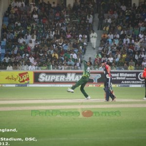 Shoaib Malik in his bowling stride