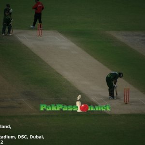 Mohammad Hafeez taking guard