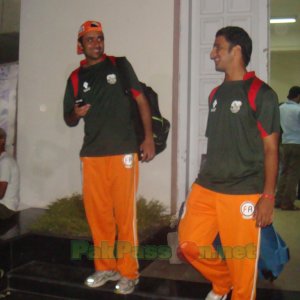 Members of the Lahore Lions squad