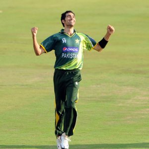 Umar Gul is all smiles as he single-handedly destroyed the South African li