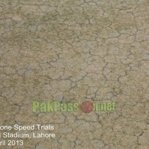 Pitch at Gaddafi Stadium during PCB Ufone Speed Trials