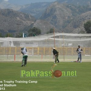 Batting practice underway at the Training Camp