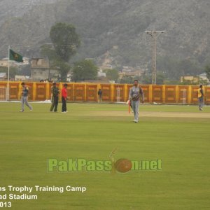 Practice target match underway at the training camp