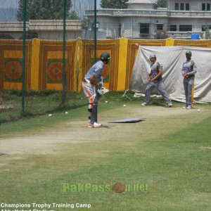 Batting practice in the nets