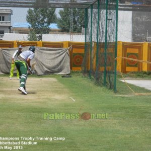 Batting practice in the nets