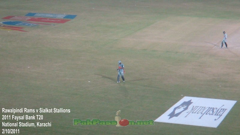 A Stallions player departs after getting out