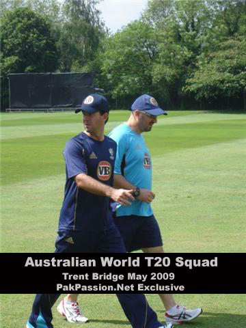 A very focused Ricky Ponting at the Trent Bridge training session