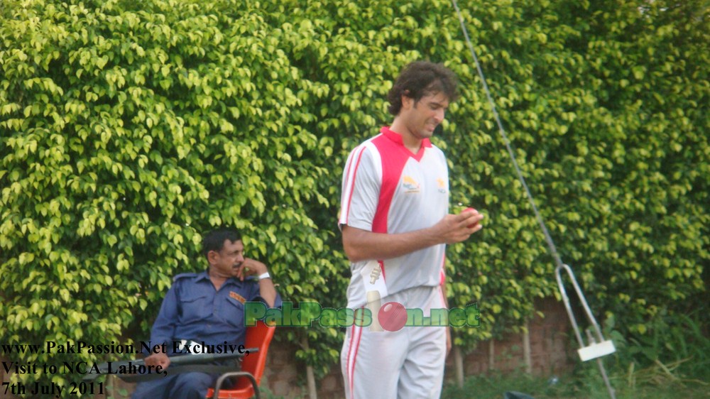 Abdur Rauf prepares to bowl