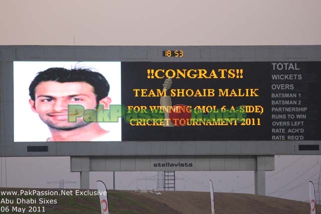 Abu Dhabi Sixes Tournament | Sheik Zayed Stadium | 06 May 2011
