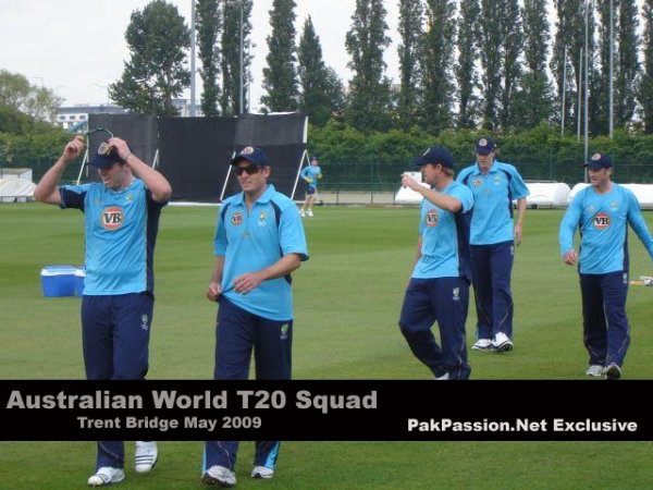 Australian team train at Trent Bridge