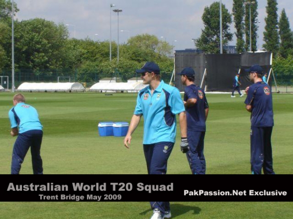 Australian team train at Trent Bridge