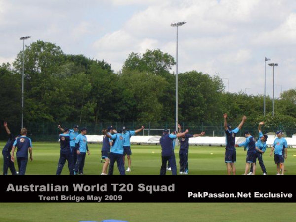 Australian team train at Trent Bridge