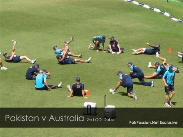 Australian team's pre-match training session