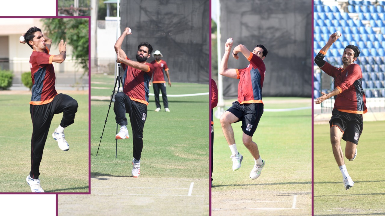 Balochistan bowlers practicing