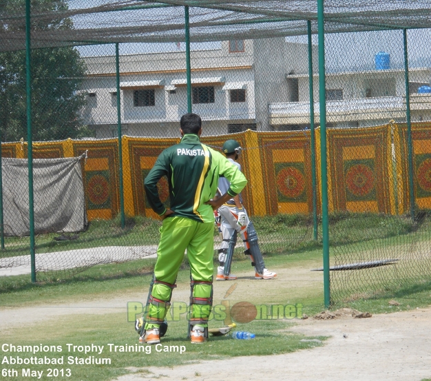 Batting practice in the nets