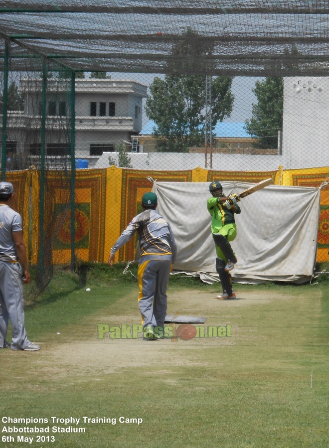 Batting practice in the nets