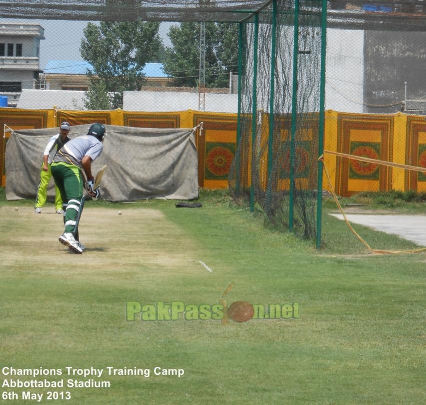 Batting practice in the nets