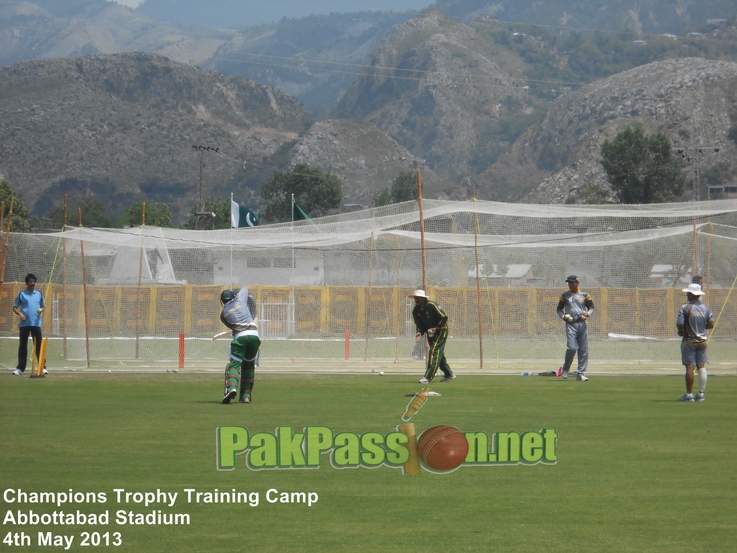 Batting practice underway at the Training Camp