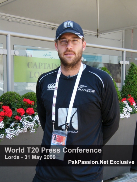 Daniel Vettori outside the Captain's Lounge at Lords