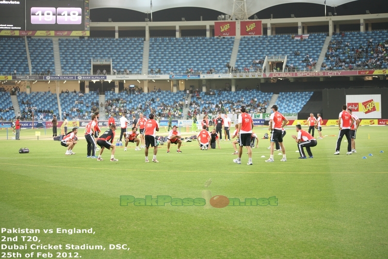 England team warming up