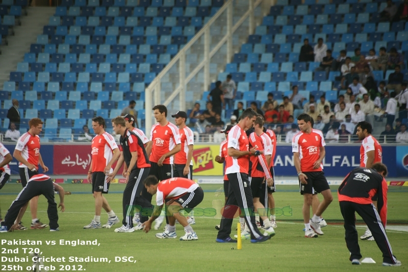 England team warming up