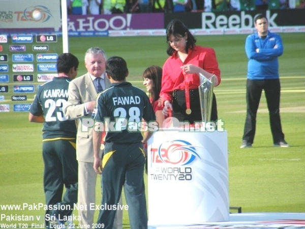 Fawad Alam receives his medal