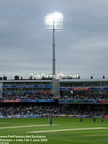 Floodlights in full action at The Oval