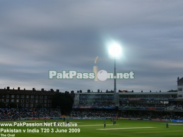 Floodlights in full action at The Oval