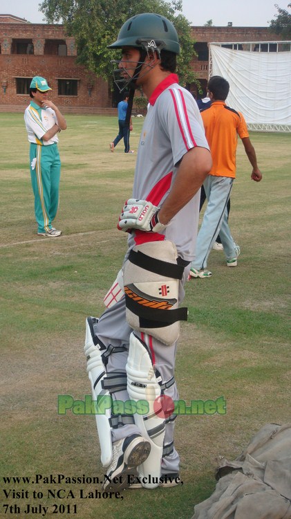 Hammad Azam waits for his turn