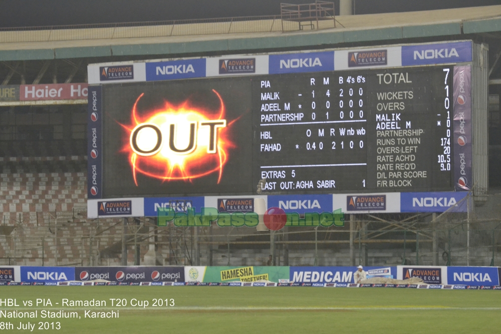 HBL vs PIA - Ramadan T20 Cup 2013