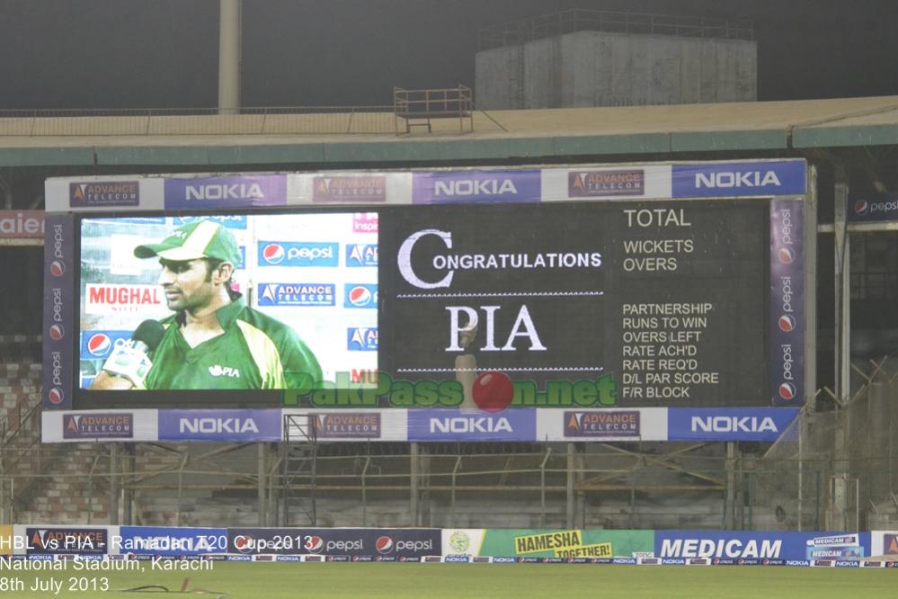 HBL vs PIA - Ramadan T20 Cup 2013