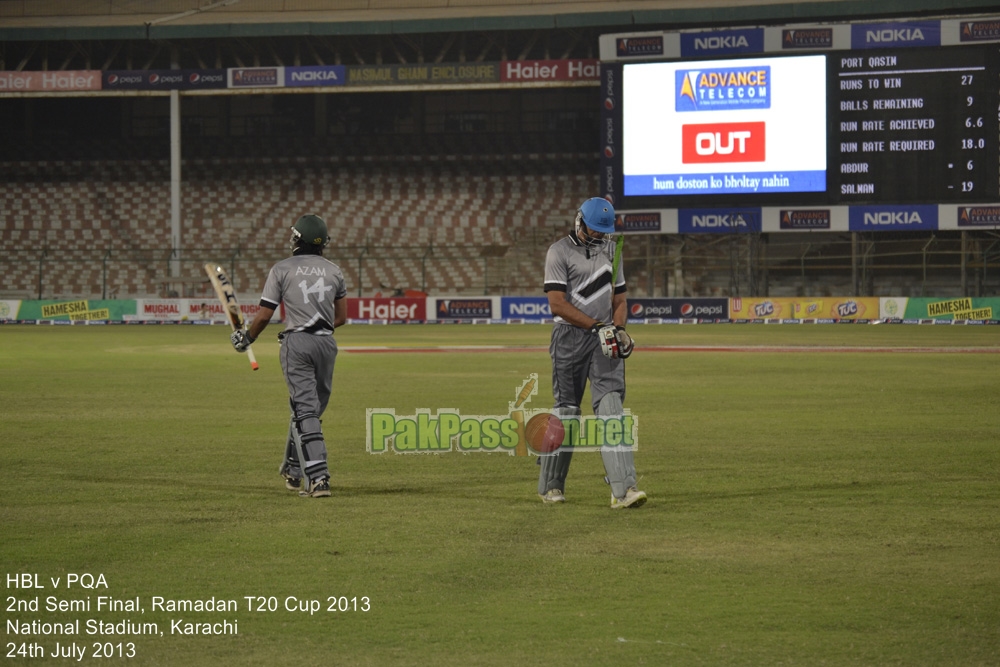 HBL vs PQA - Semi Final - Ramadan T20 Cup 2013