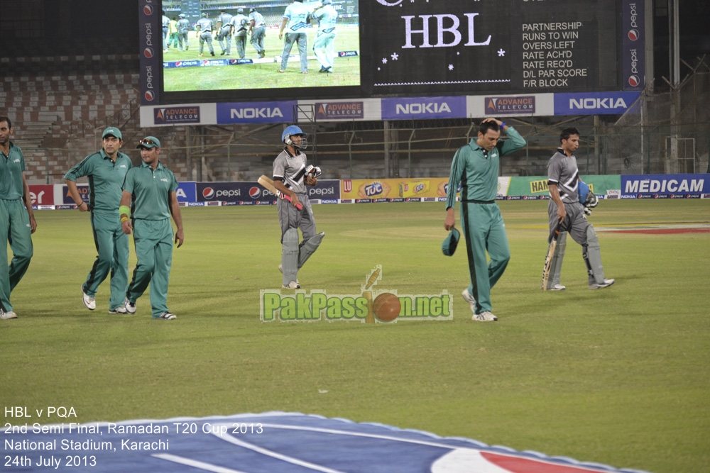 HBL vs PQA - Semi Final - Ramadan T20 Cup 2013