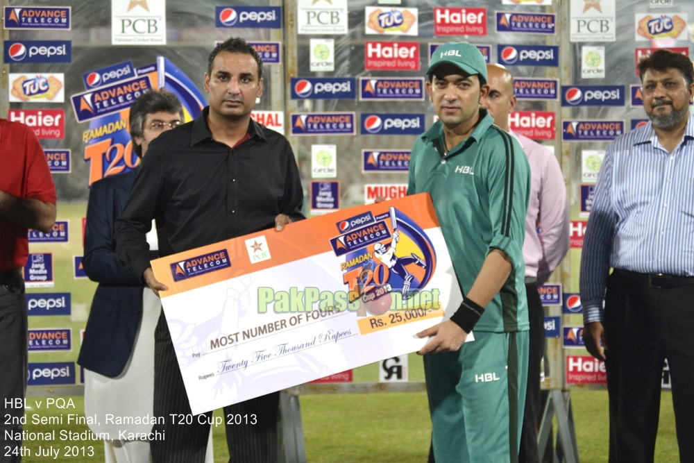 HBL vs PQA - Semi Final - Ramadan T20 Cup 2013