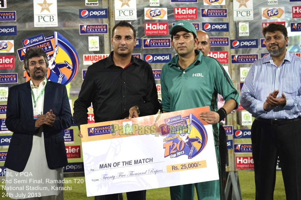 HBL vs PQA - Semi Final - Ramadan T20 Cup 2013