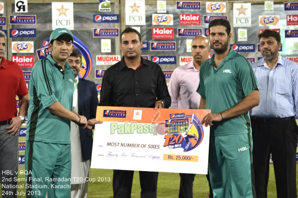 HBL vs PQA - Semi Final - Ramadan T20 Cup 2013