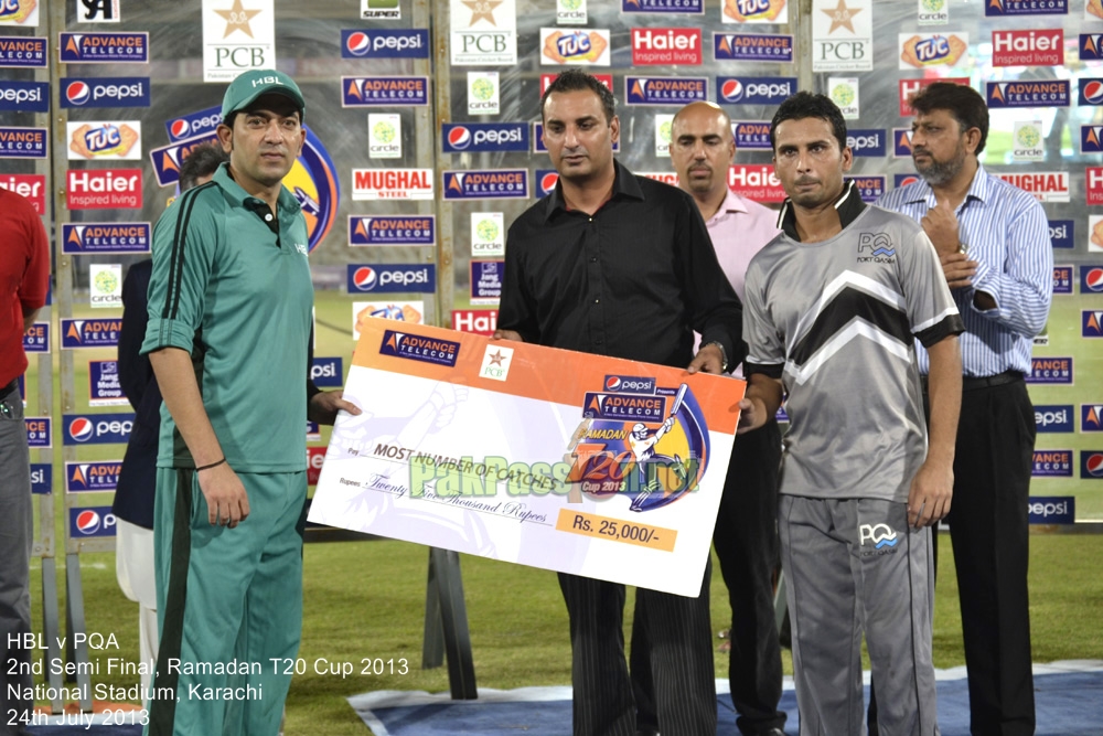 HBL vs PQA - Semi Final - Ramadan T20 Cup 2013