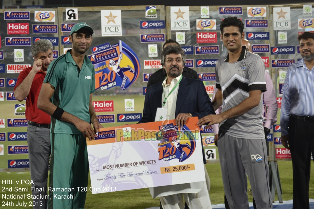 HBL vs PQA - Semi Final - Ramadan T20 Cup 2013