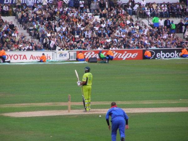 Inzamam hits one to the Boundary