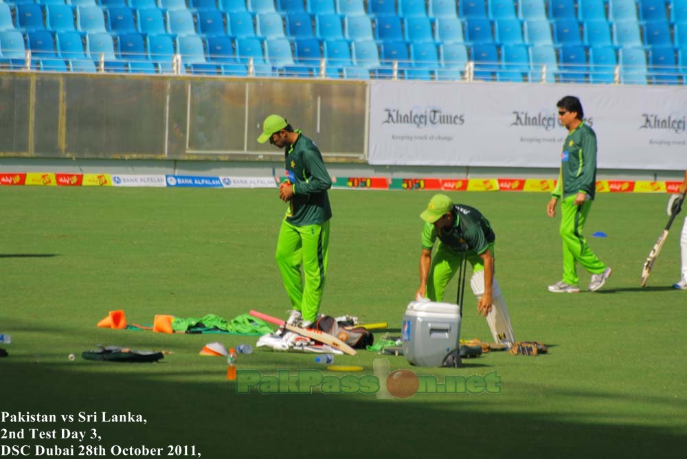 Junaid Khan during a practice session