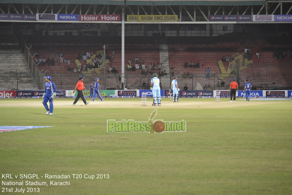 KRL vs SNGPL - Ramadan T20 Cup 2013