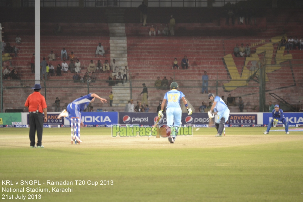 KRL vs SNGPL - Ramadan T20 Cup 2013