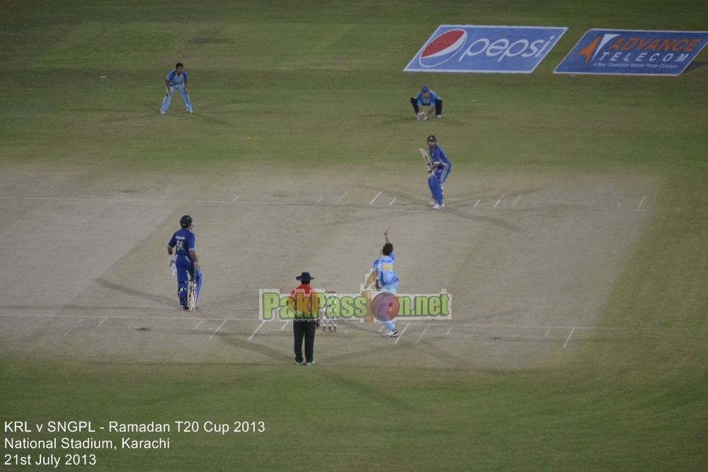 KRL vs SNGPL - Ramadan T20 Cup 2013